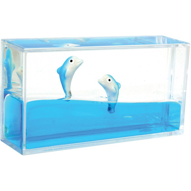 Mini Dolphin Liquid Wave Paperweight