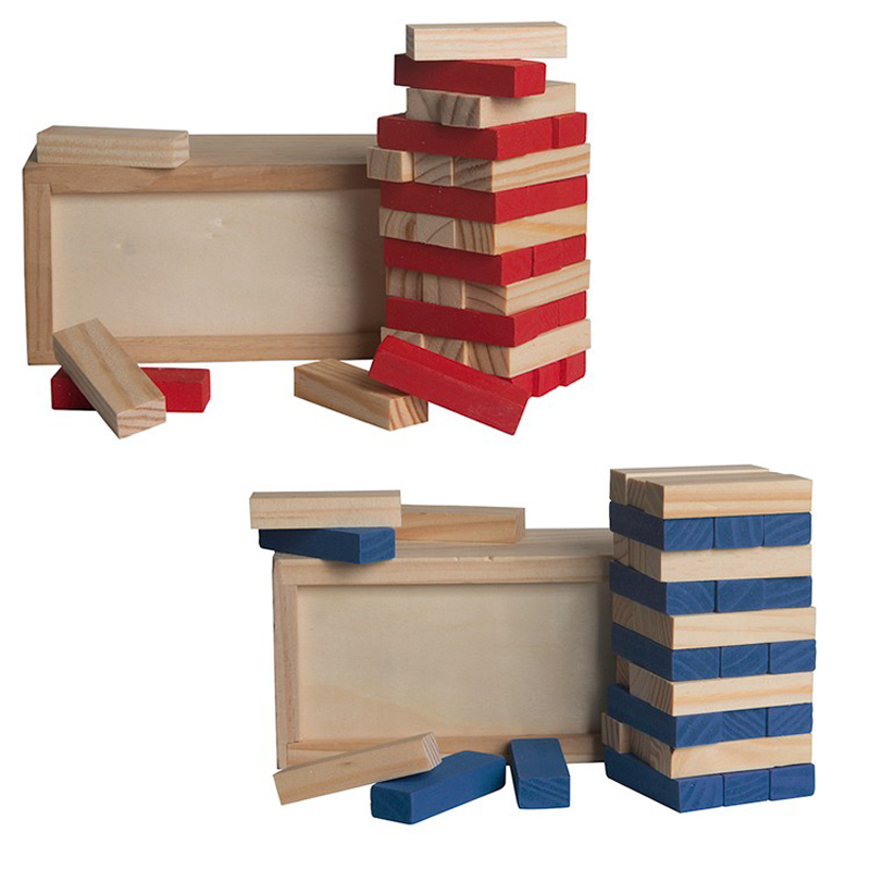 Colored Block Wooden Tower Puzzle