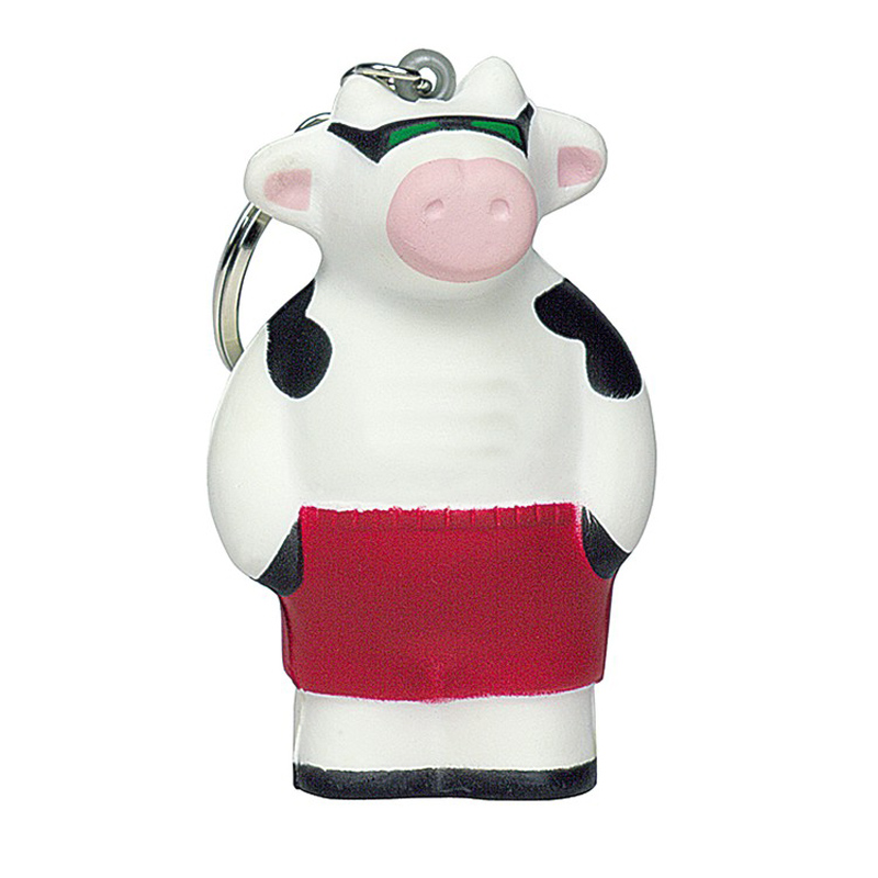 Cool Beach Cow Squeezie Keyring