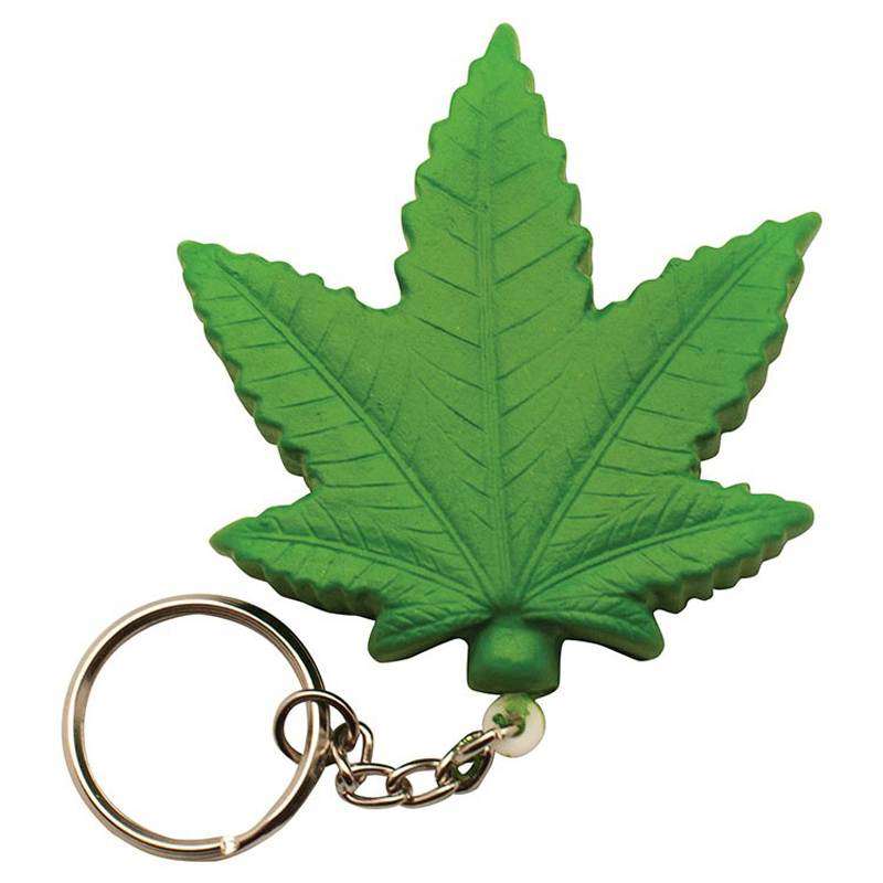 Cannabis Leaf Squeezie Keyring