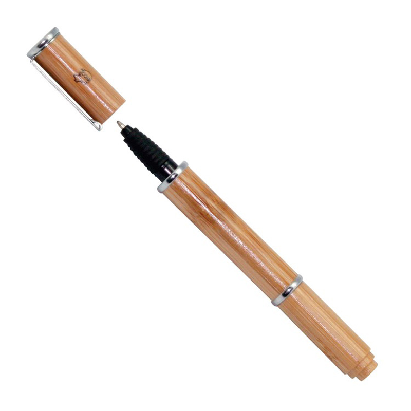 Bamboo Ballpoint Pen w/ Highlighter