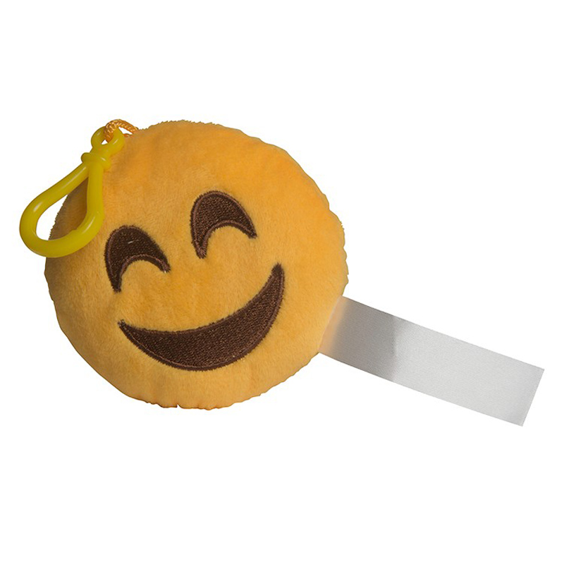 Happy Face Emoji Plush Keychain