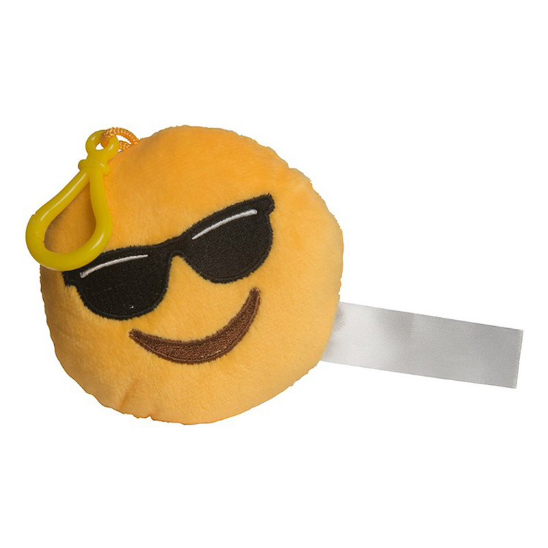 Mr Cool Emoji Plush Keychain