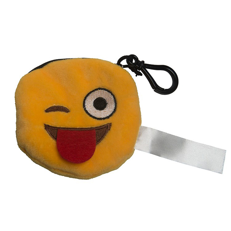 Wink Wink Emoji Plush Pouch