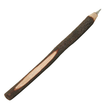 Wooden Twig Pen with Bark