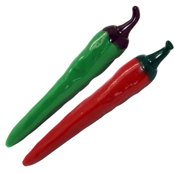 Green Jalapeño & Red Chili Pepper Clicker Pen
