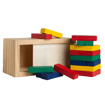 Multi-Colored Block Wooden Tower Puzzle
