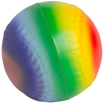 Rainbow Baseball Squeezies Stress Reliever