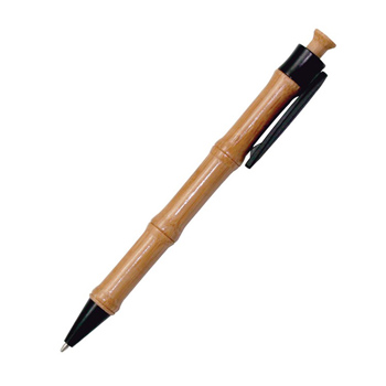 Bamboo Ballpoint Clicker Pen with Clip